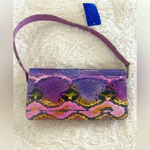Stuart Weitzman Dyed Snakeskin Bag